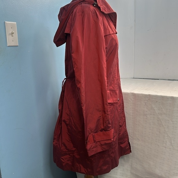Cole Haan Womens Back Bow Packable Hooded Rain Jacket - Picture 4 of 8